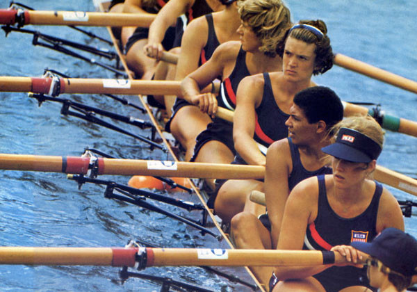 Remadoras da Equipe americana, nos Jogos Olímpicos de Montral, em 1976.