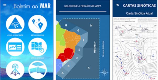 Aplicativos para auxílio à navegação marítima