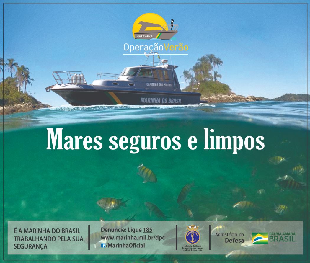Marinha do Brasil inicia "Operação Verão 2019/2020 – Mares Seguros e Limpos”