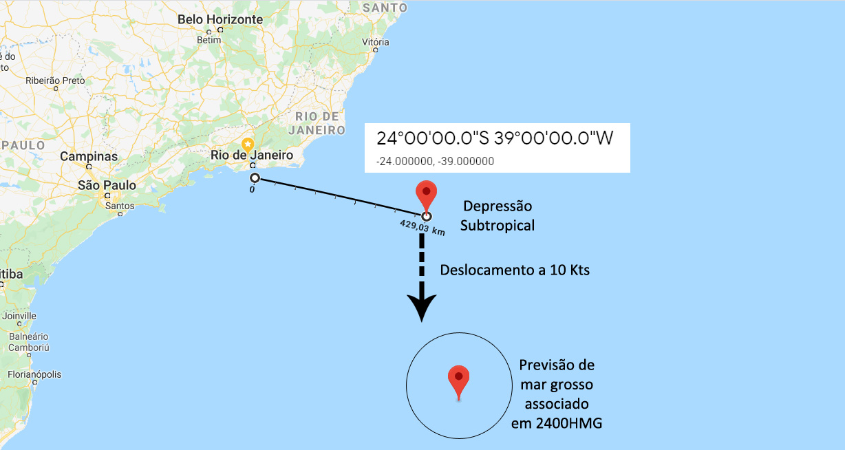 Marinha emite alerta de ciclone subtropical na costa do RJ
