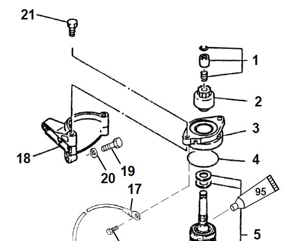 Mercury 017 - Manual de serviço de motor de popa Mercury 4 Tempos 8 - 9.9 HP - Inglês