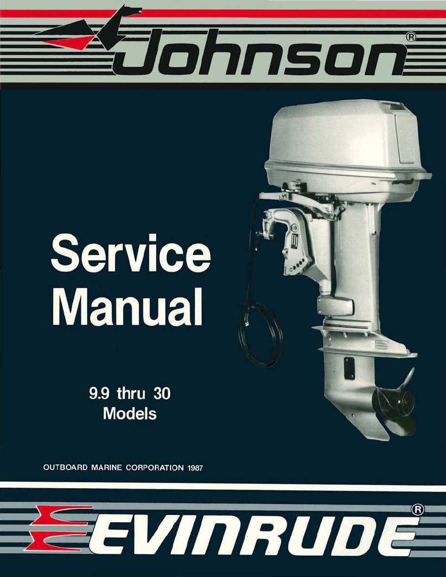 Manual de Serviço do Motor de Popa Johnson CC 9.9 a 30hp 1988