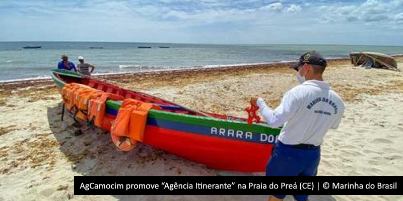 Arrais Amador - AgCamocim promove “Agência Itinerante” na Praia do Preá (CE)