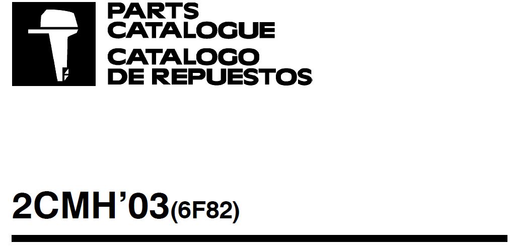 Catálogo de peças do Motor de Popa Yamaha 2CMH'03 (6F82)