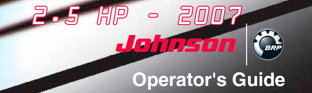 Manual do Usuário do Motor de Popa Johnson 2.5 hp 4 Tempos 2007