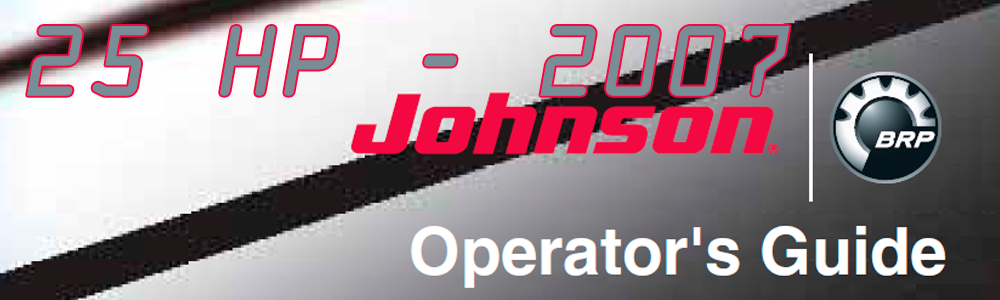Manual do Usuário do Motor de Popa Johnson 25 hp 4 Tempos 2007