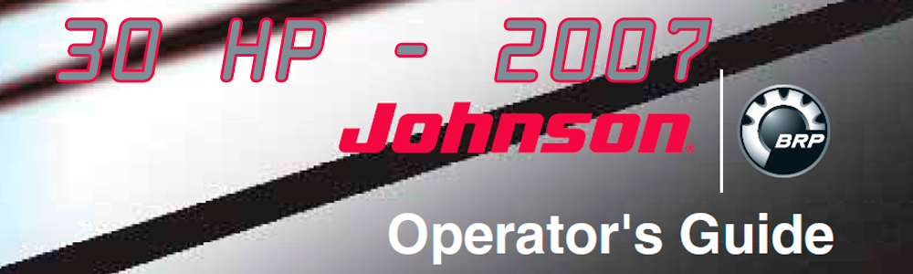 Manual do Usuário do Motor de Popa Johnson 30 hp 4 Tempos 2007