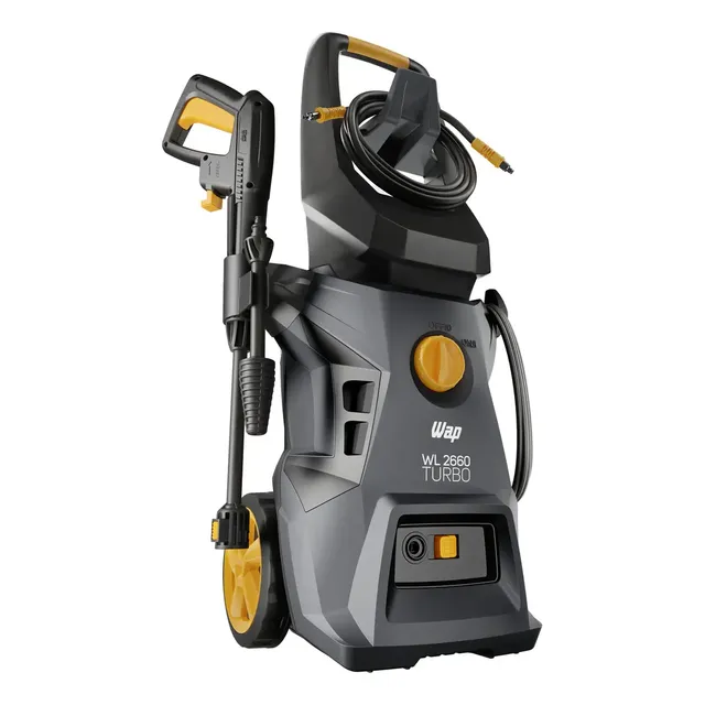 Lavadora De Alta Pressão Wap Wl 2660 Turbo Com Aplicador De Detergente E Agulha Desobstruidora Cinza 127v 60 Hz