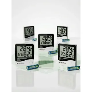 Kit 5 Relógio Termo Higrômetro Digital Sensor Externo Intern